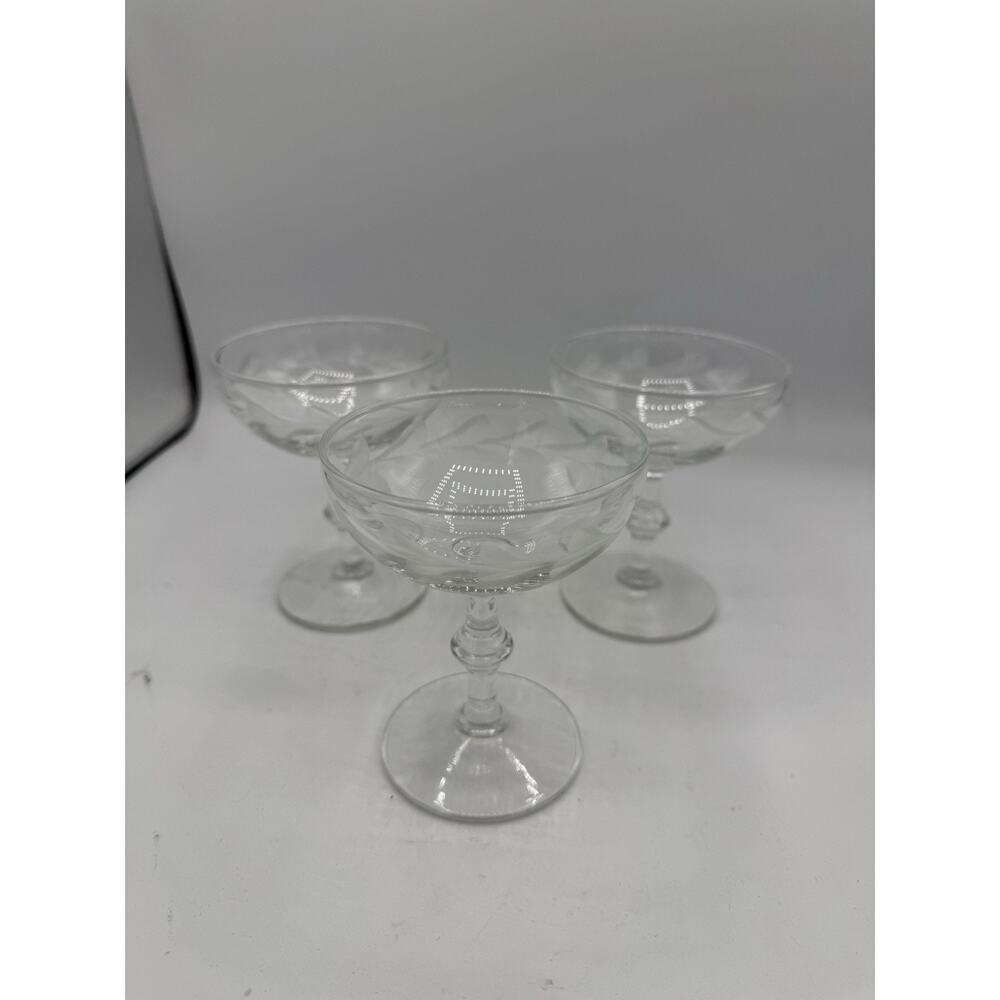 Set Of 3 Morgantown Champagne Glasses